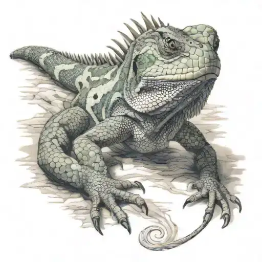 Lizard Resting In The Sun