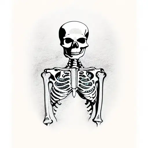 Skeleton Sitting Smoking A Cigeratte