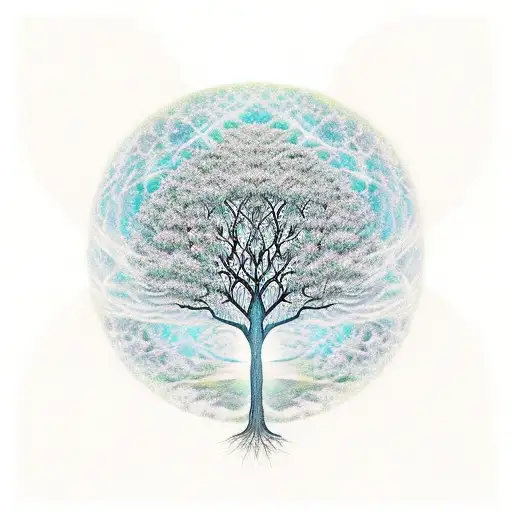 Tree Of Life Underneath The Tree Represent Life And Above The Tree Make It Outer Space
