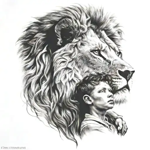 Boy And Lion