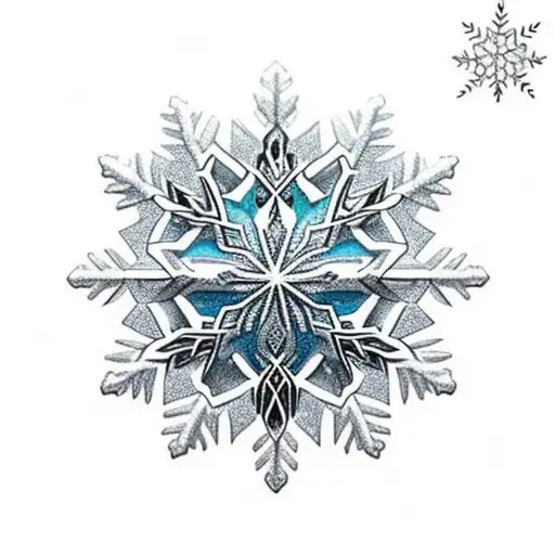 Snowflake With A Shiny Sun On It