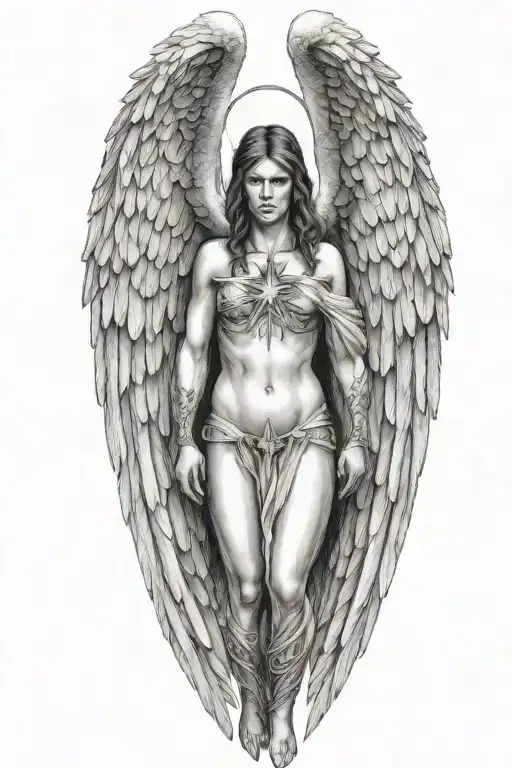 Northern Star Inside Angel Wings Holding