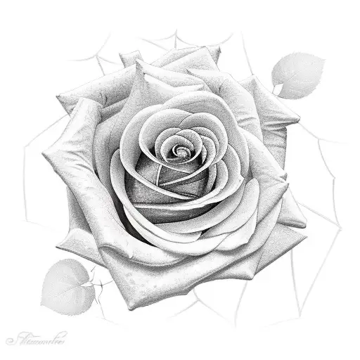 Rose With Spider Web Rose With Spider Web