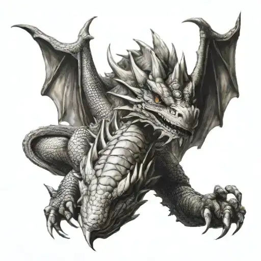 Dragon And Baby's Foot