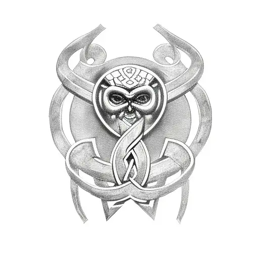 Nordic Compas Rune And Symbol Of Slavic God Veles Merged In One