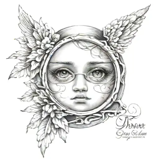 Angel Cover Eyes With Wings Wrapped