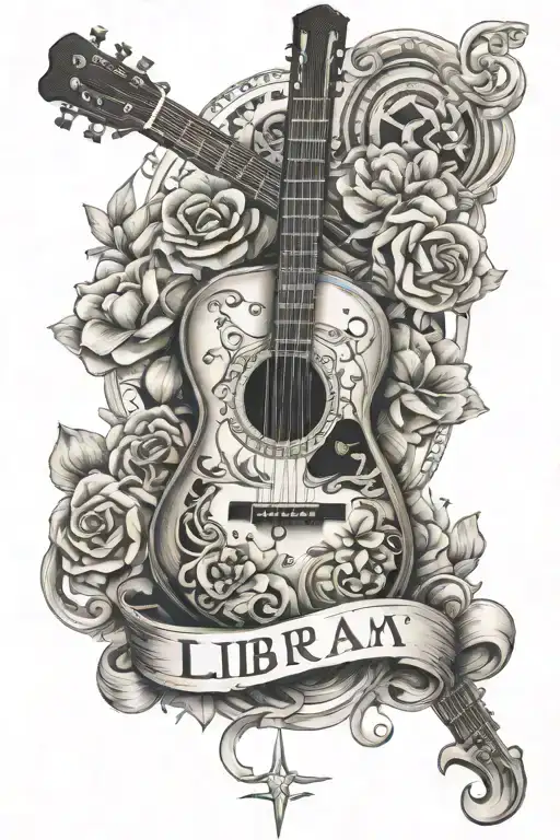 Guitar And Libra Zodiac Sign