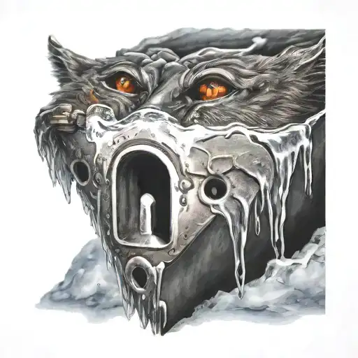 Iced Heart Shaped Lock