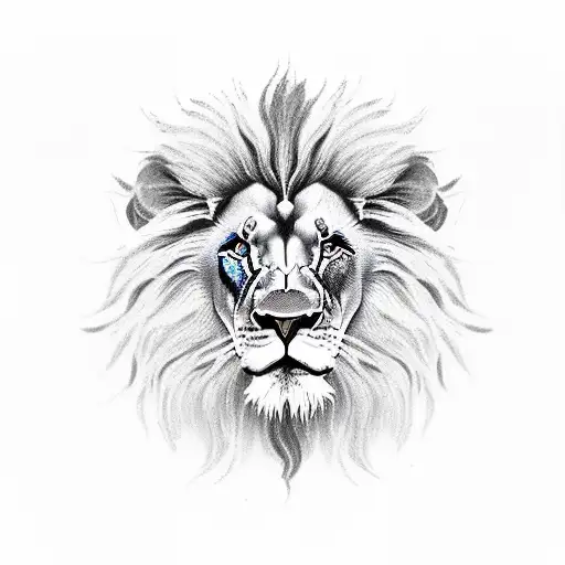 Lion Made Of Engines