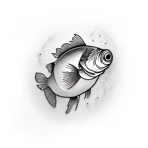 A Fish Swiming Around A Microphone