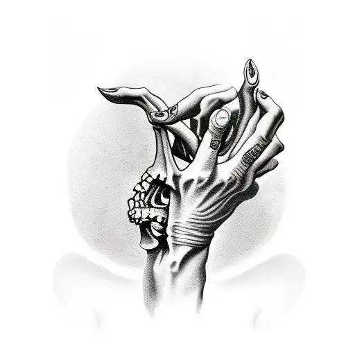 Creation Of David With Skeleton Hand