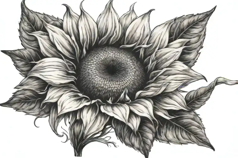 Sunflower Blowing Petals