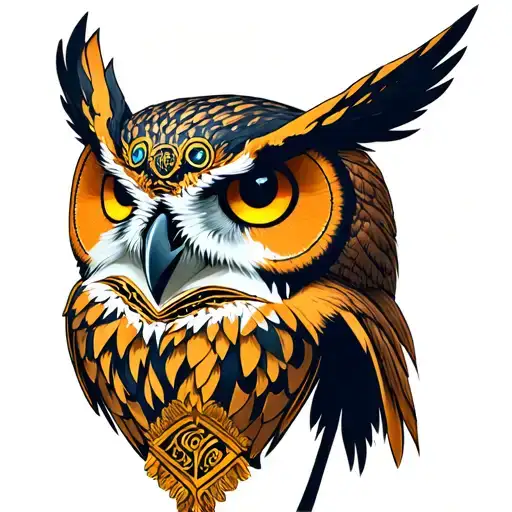 Athena Greek Mythology Head And Owl