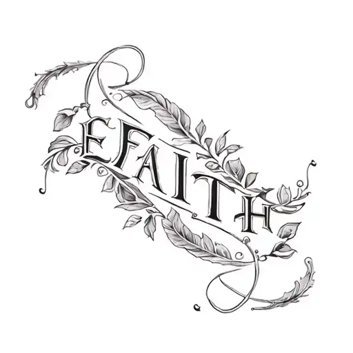 A Tattoo Of The Word Faith