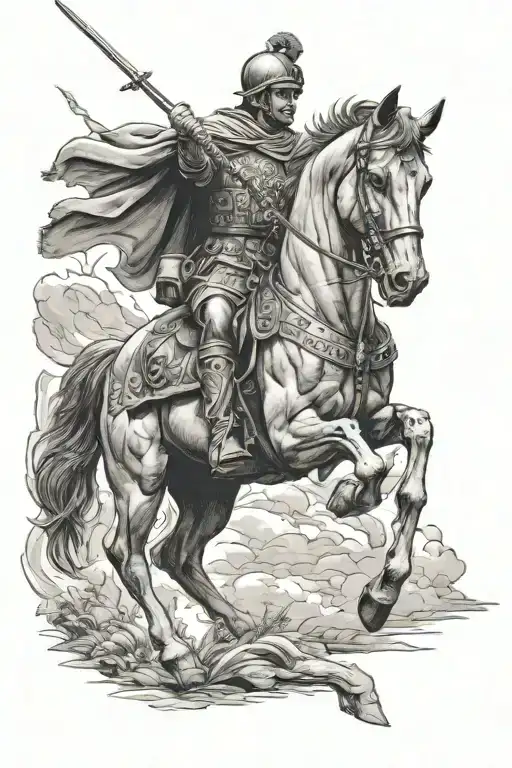 Roman Soldier On A Horse