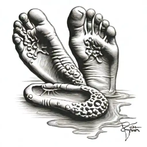 Baby Foot Prints Memorial Tatto