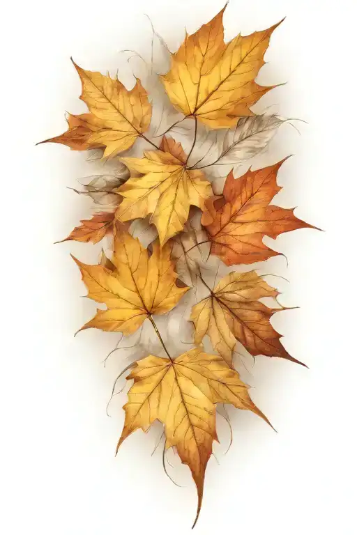 Autumn Leaves Blowing In The Wind