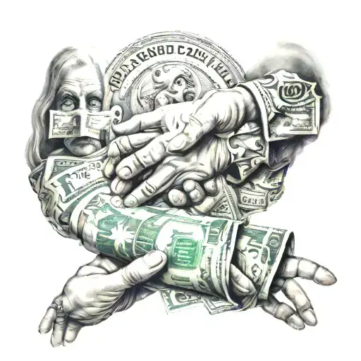 God Money Family Holding Hands