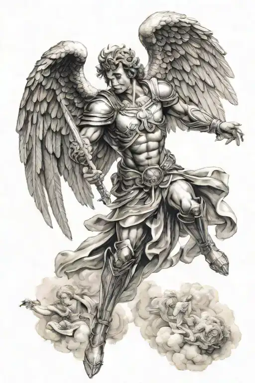Archangel Michael Defeating Evil