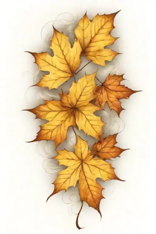 Autumn Leaves Blowing In The Wind