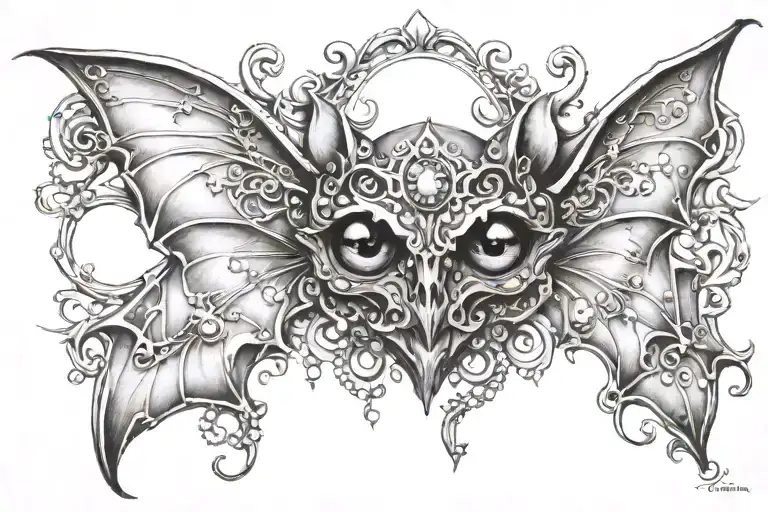 Ornamental With Small Bat And Large Jewels Ryan Ashley Malarkey Style