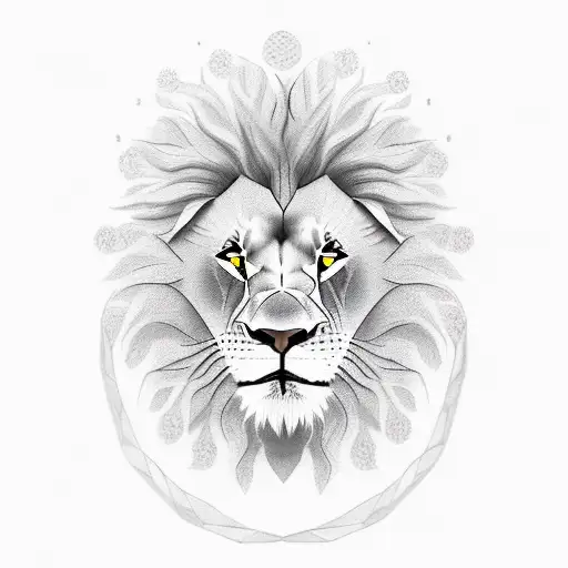 Angry Lion In Profile