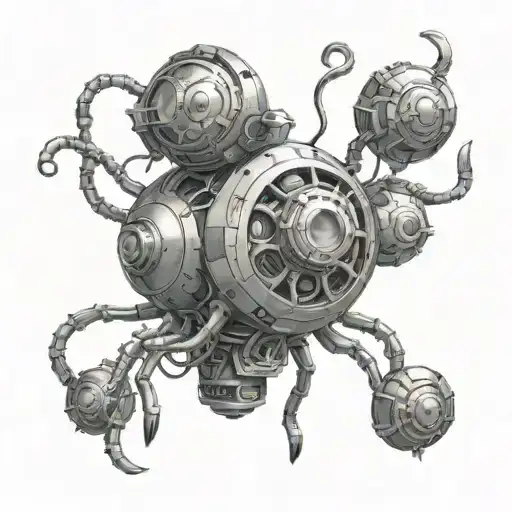 Create A Black Tattoo Of The Pokemon Magneton