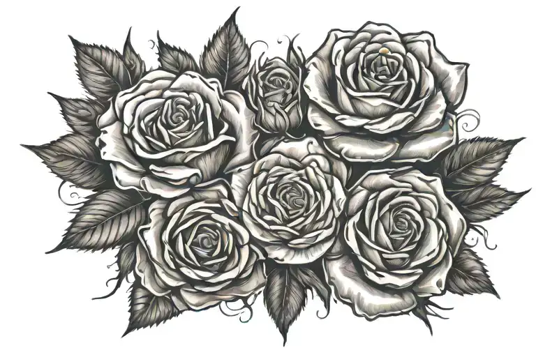 Roses And Sun Rising