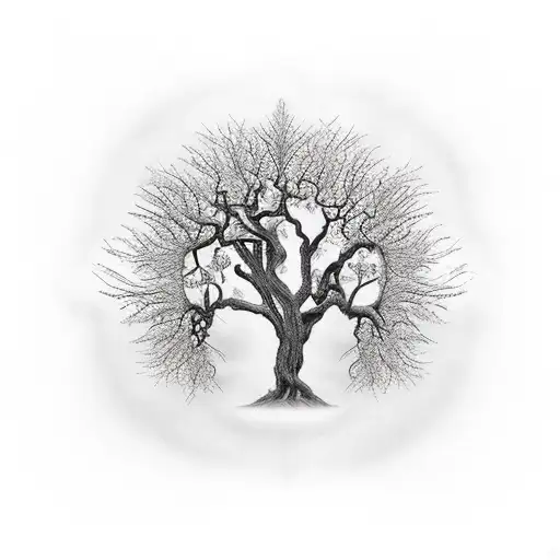 A Gothic-style Tree With Branches Shaped Like Guitar Necks