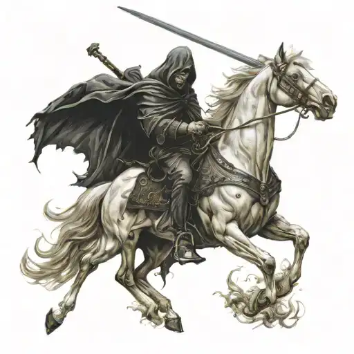 Grim Reaper On A Pale Horse