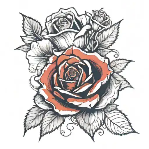 Red And Black Rose