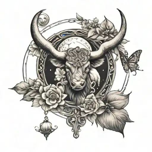 Full Flower Moon Taurus Symbol Incorporated