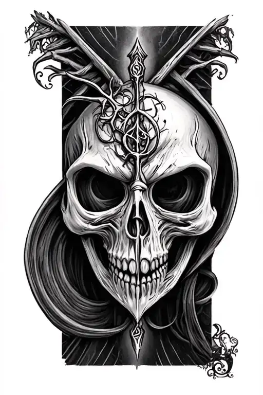 Harry Potter Death Eater Symbol On Forearm