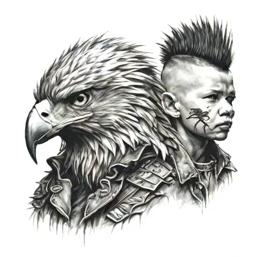 Mohawk Child With Eagle