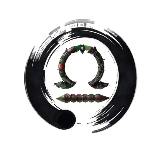 The Zodiac Sign Libra Red And Green Color