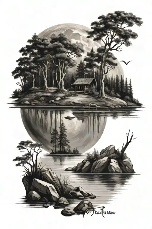 Moon Lake Scene