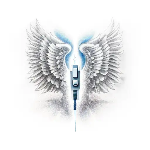 Game Controller Merged With Angel Wings