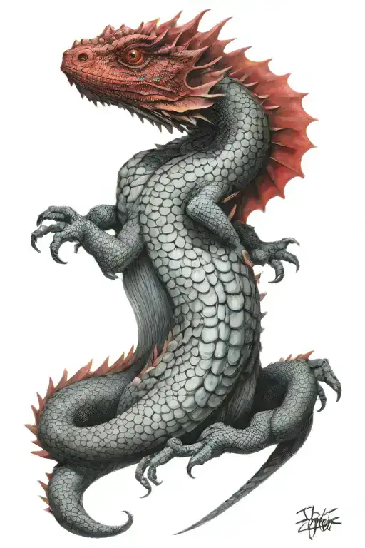 Red Water Dragon Emerging