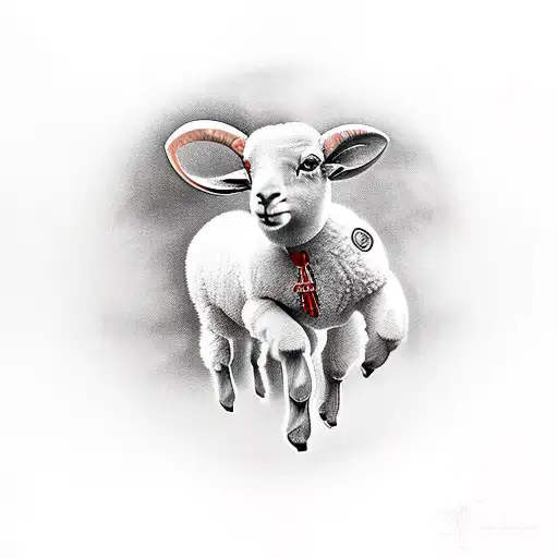 3 Realistic Lambs In A Different Stages Of Jumping