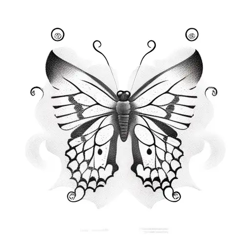 Butterfly With Chinese Writing