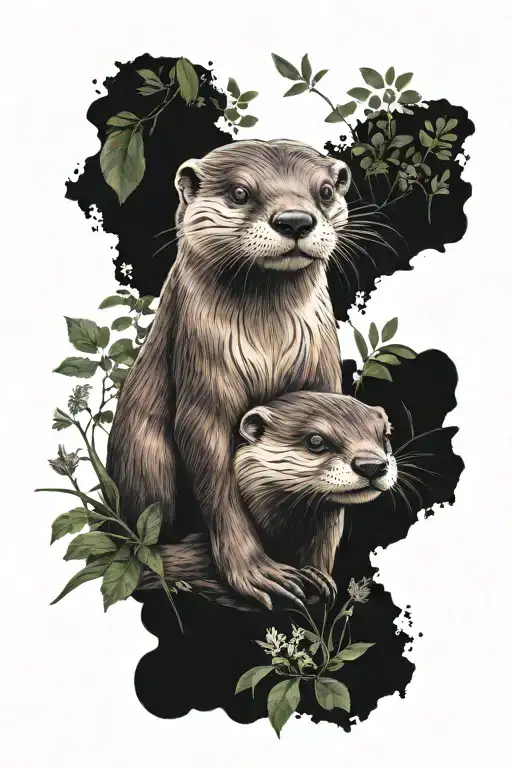 Otter In Forest