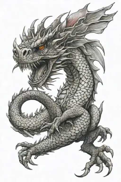 Red Water Dragon Emerging