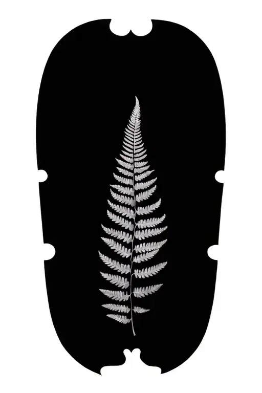 Black And Grey Fern Leaf
