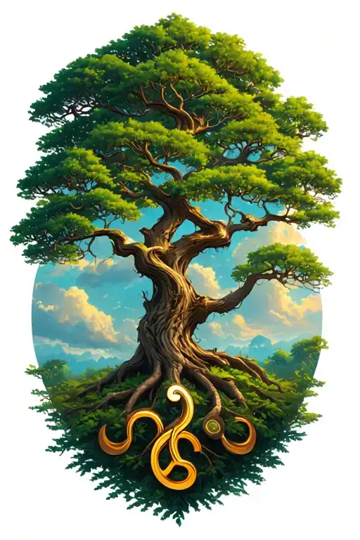 Full Tree With Triskelion