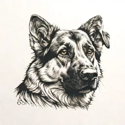 German Shepherd Honoring