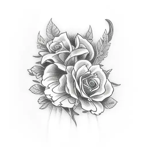 A Grim Reaper Standing In A Field Of Flowers