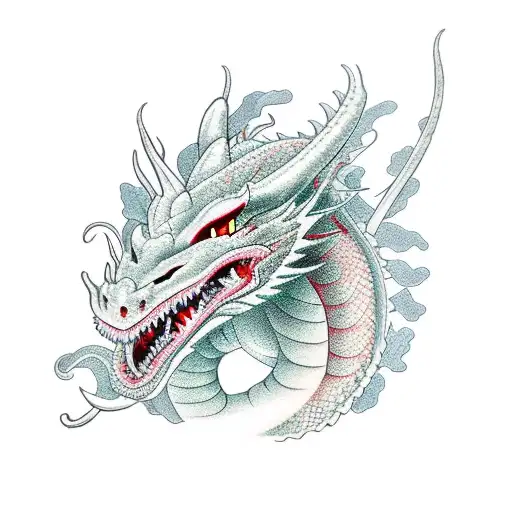 Dragon With Cherry Blossoms