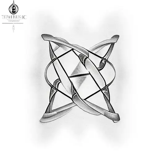 A Minimalist Tattoo Of A Dna Double Helix With Musical Symbols Incorporated