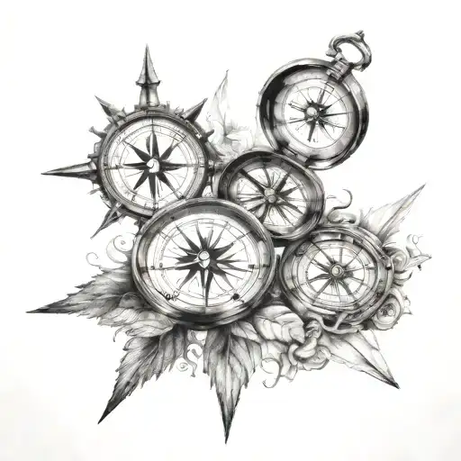 Compass With Mom And Dad As North