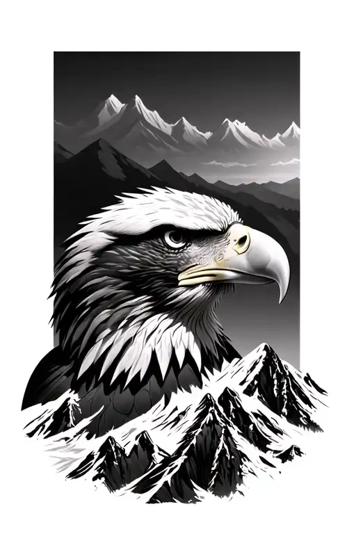 Eagle Head Mountain Background Black And White